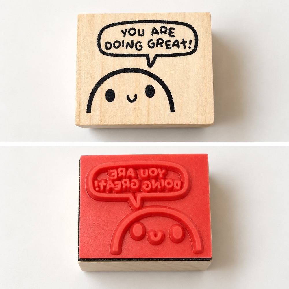 TheCoffeeMonsterzCo You Are Doing Great Wooden Stamp TCMC Planner / Journaling
